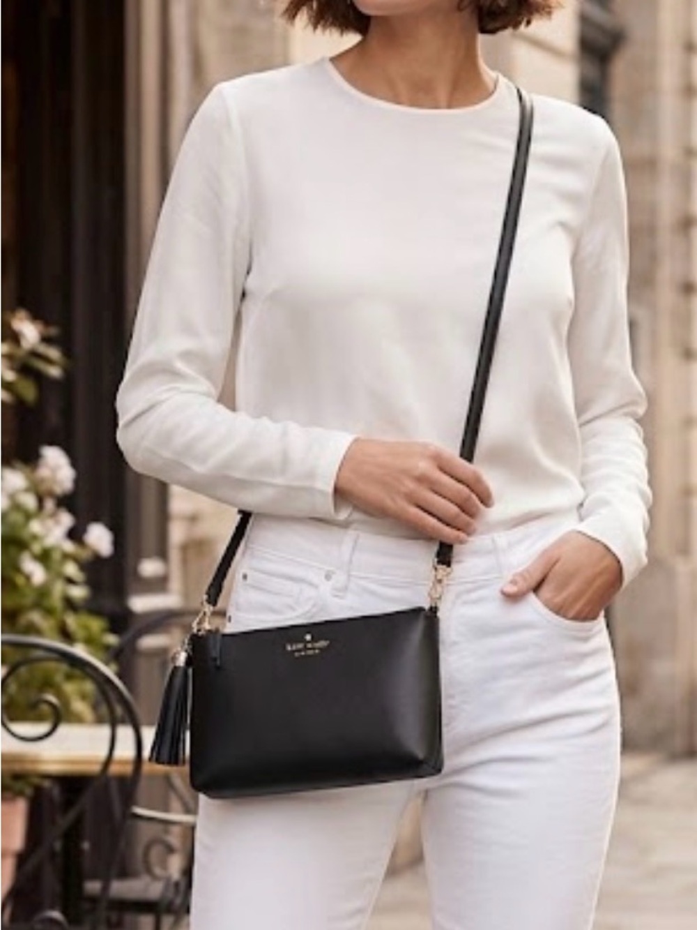 NWOT Kate Spade Black Crossbody with Tassel